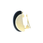 BEATLE 3 - Clip earrings with gold plated and black resins, matching with BEATLE choker and bracelet. - A.Z. Bigiotterie