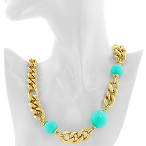 BUBBLES - A unique choker made of light gold with turquoise resin spheres which looks like  a funny bubble. - A.Z. Bigiotterie