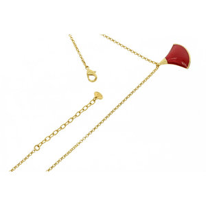 RUBY - RUBY is a necklace in light gold with a minimal red enamel pendant, but made for strong personalities! - A.Z. Bigiotterie