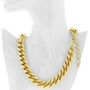 GOLDIE - An important choker chain made of light golf, ideal for adding a vintage touch even to the most sporty and casual looks! The snap-hook closing is really easy to use. - A.Z. Bigiotterie