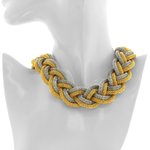 BRAID CHAIN - This choker is made with a braided maze made of light gold and rodhium: a perfect jewel for a chic night! - A.Z. Bigiotterie