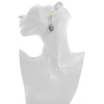 LOREDANA - A very refined earring made of light gold and tanzanite drops, able to bring a special light to your face! - A.Z. Bigiotterie