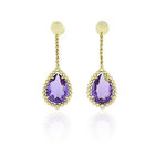 LOREDANA - Un raffinatissimo orecchino in oro chiaro e goccia tanzanite che vi doner&agrave; una luce speciale al volto! - A.Z. Bigiotterie