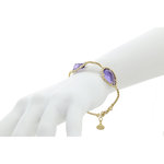 LOREDANA 2 - Match this bracelet to the earring and the necklace LOREDANA, and complete your look!
Jewel made of light gold and tanzanite drops. - A.Z. Bigiotterie