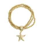 SEA STAR - Sempre della serie marina, un altro bracciale simpatico in oro chiaro con charm a forma di stella marina. - A.Z. Bigiotterie