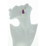 GOLDEN DROP - GOLDEN DROP &egrave; un orecchino dalla forma di goccia, realizzato con oro chiaro e resina viola, che valorizza l'ovale del viso! - A.Z. Bigiotterie