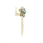 JAGUAR - Wear these earrings to get a rock and roll style!
Jewel in light gold and emerald navettes. - A.Z. Bigiotterie