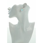 SQUARE MAGIC - A small earring with the shape of a square, full of light, simple thus catchy!
It is made of rodhium with light azore stone. - A.Z. Bigiotterie
